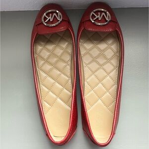 Red Michael Kors Flats